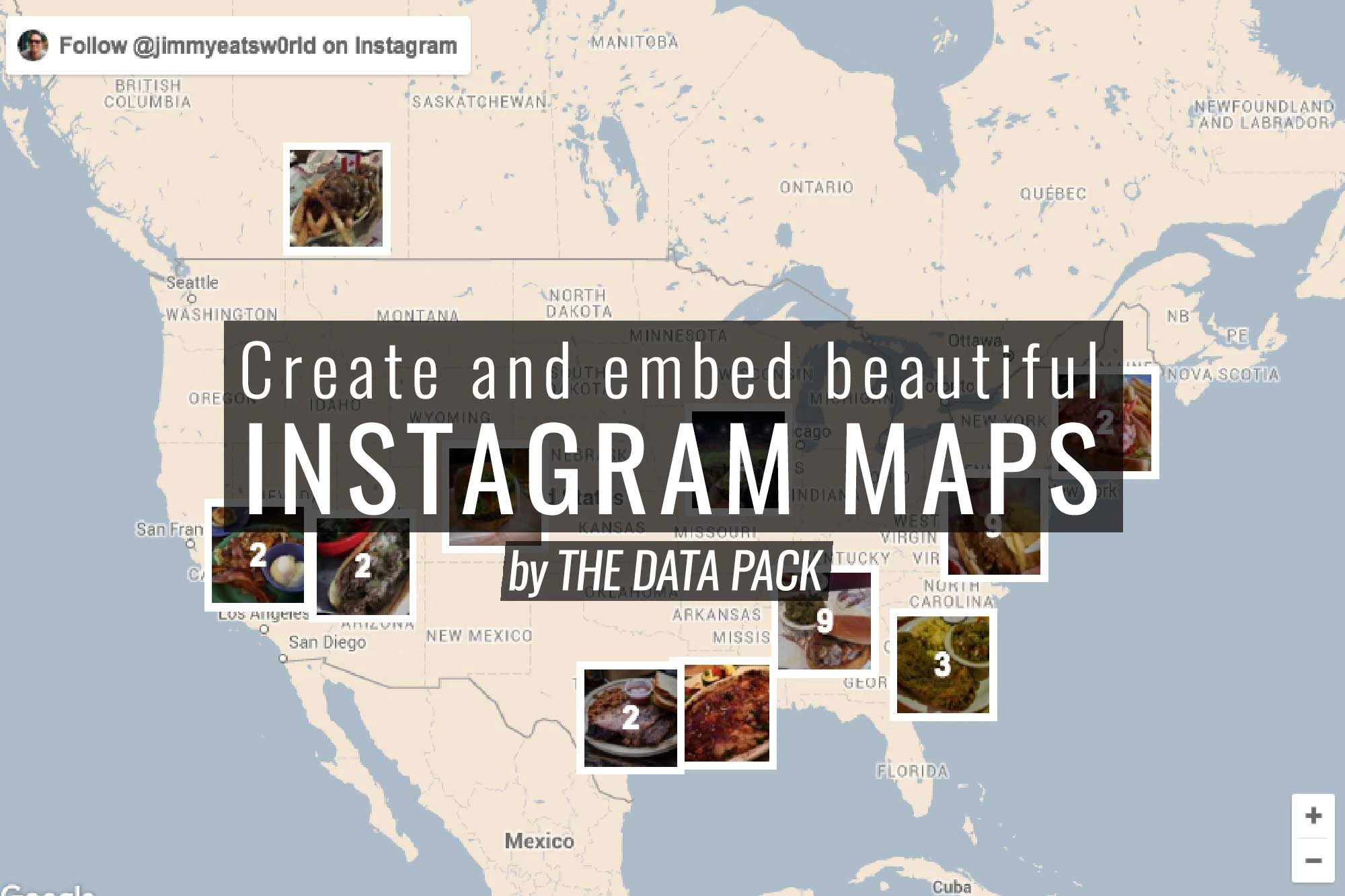 Embeddable Instagram maps