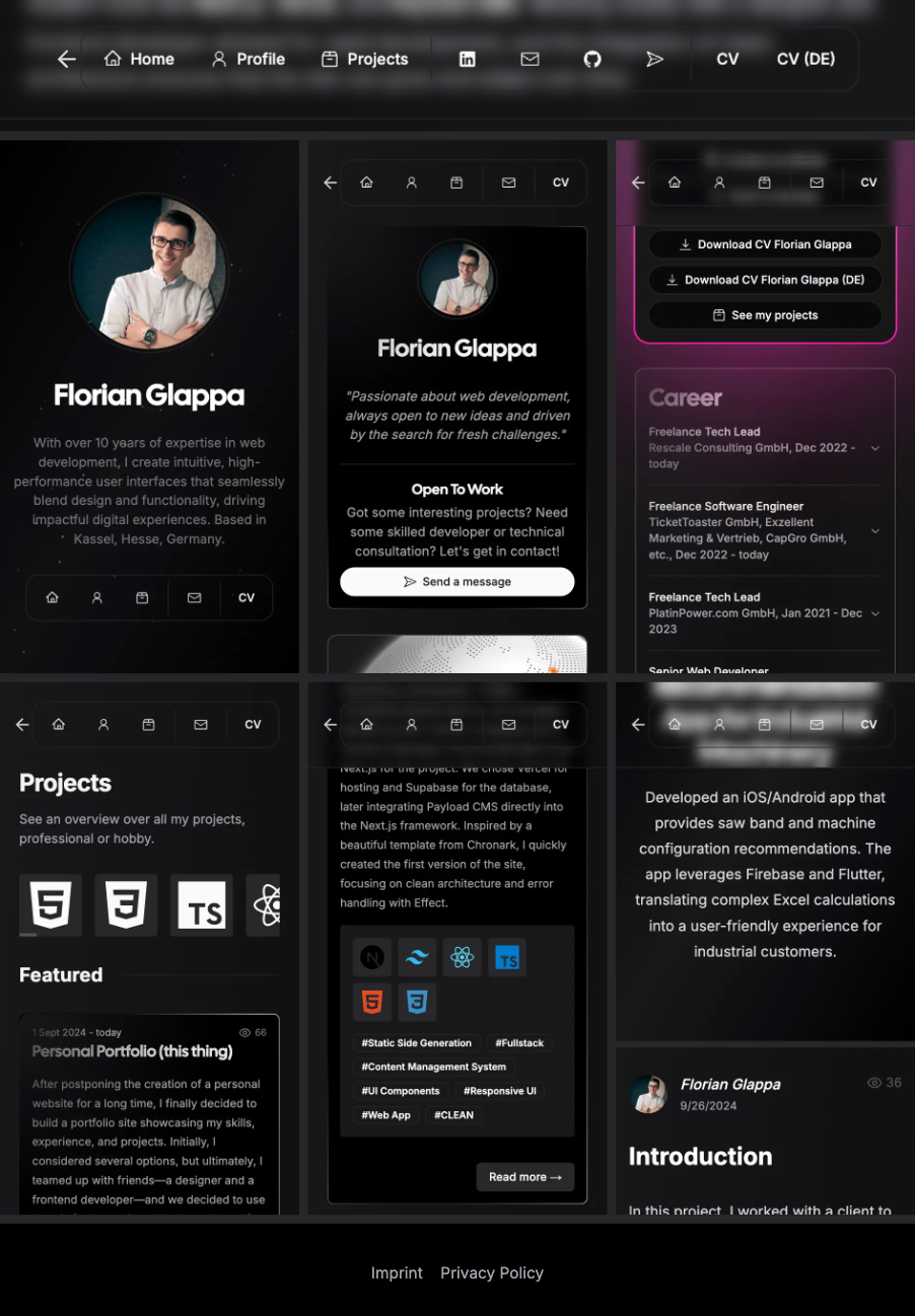 Fantastico modello di portfolio media 7