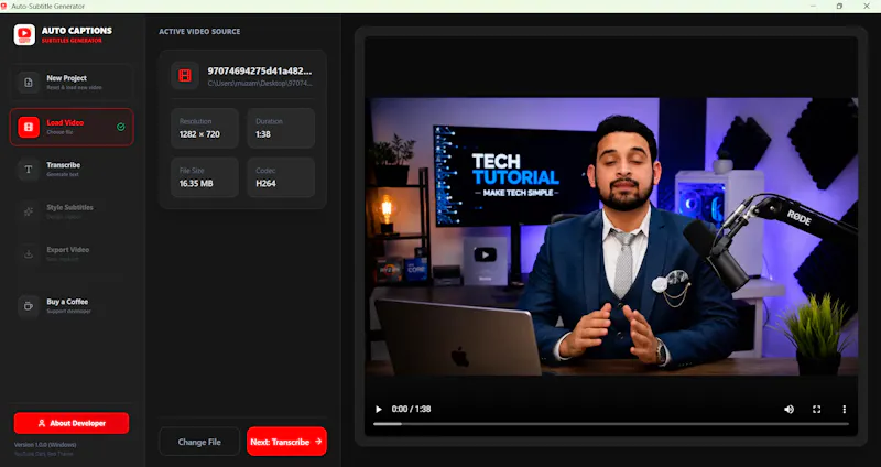 FREE AI Auto Subtitle Caption Generator  screenshot 2
