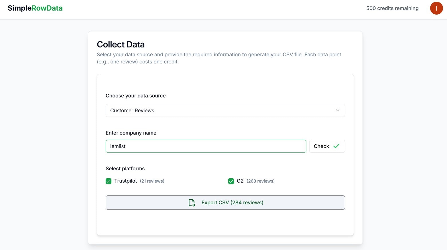 SimpleRowData gallery image