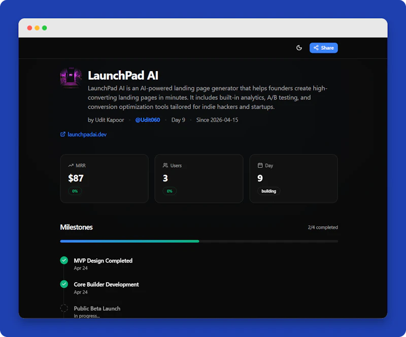 BuildTrail screenshot 2