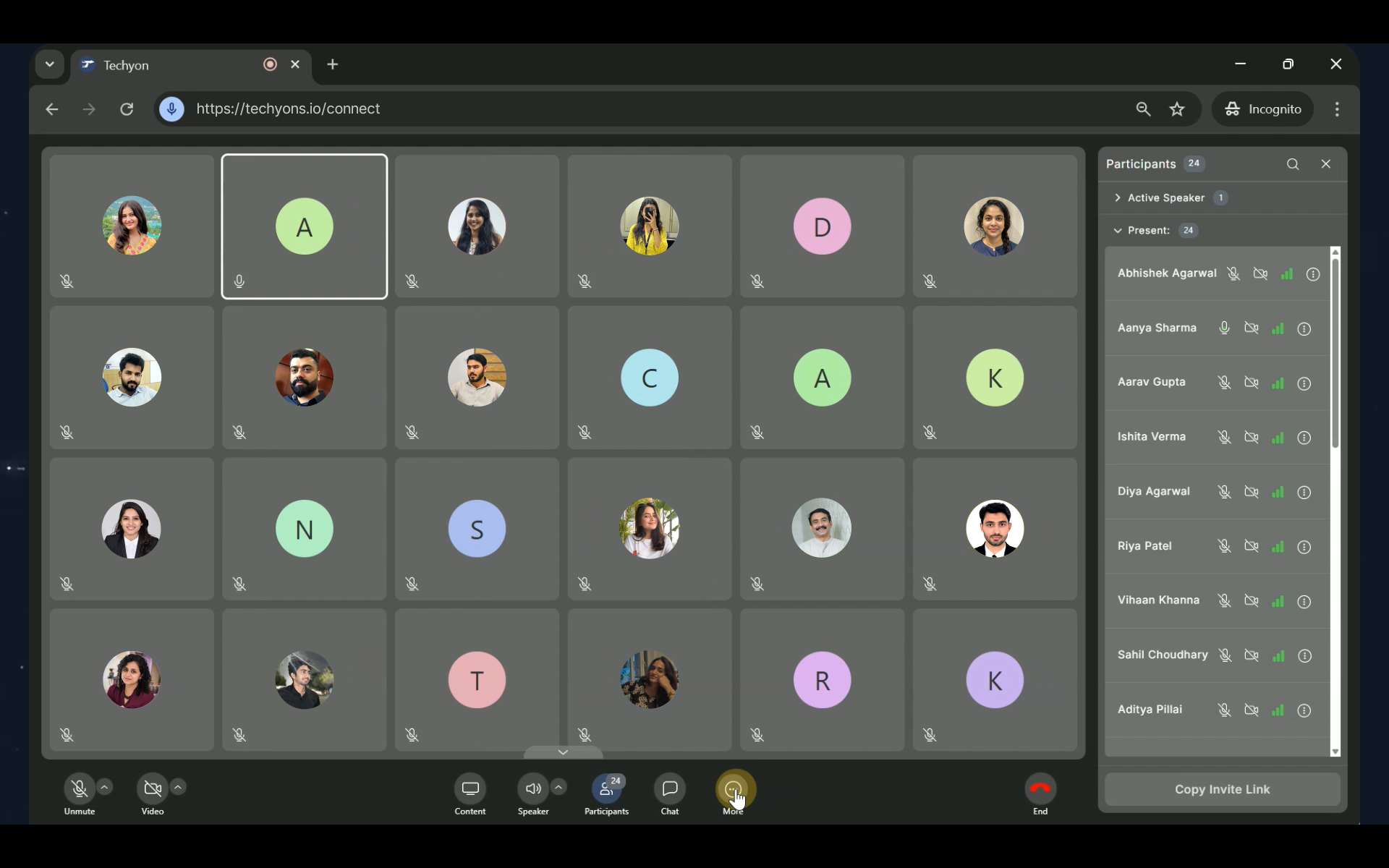 Techyons Metings - Screenshot 2 showing product features and functionality