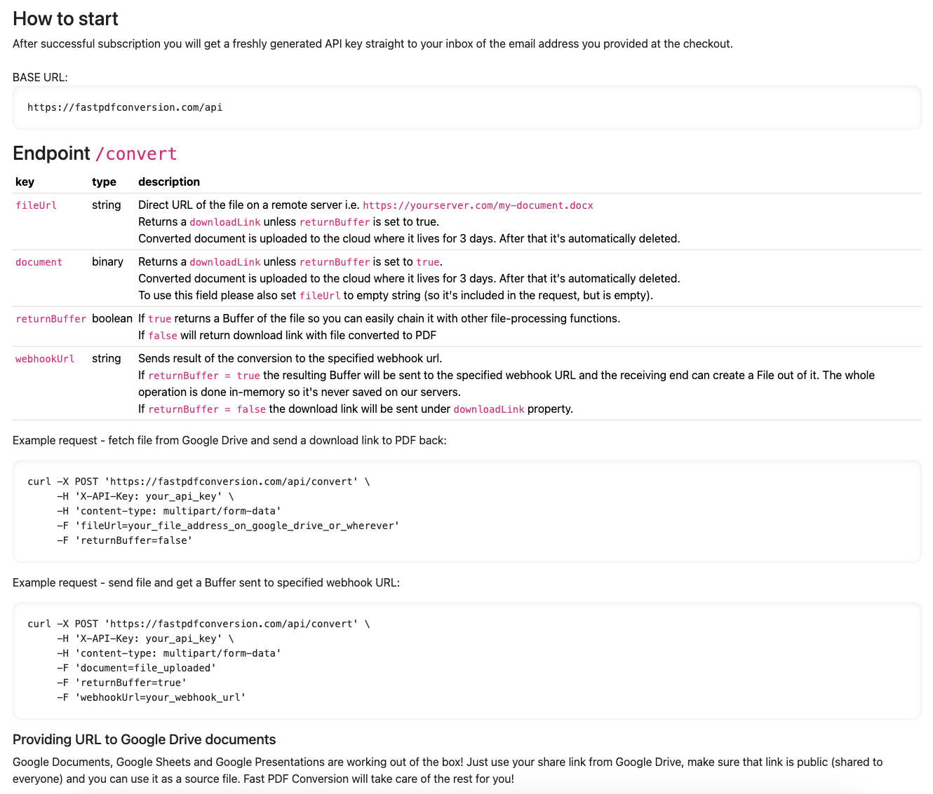 Conversione PDF veloce - Converti 30 formati di file in PDF tramite API media 2