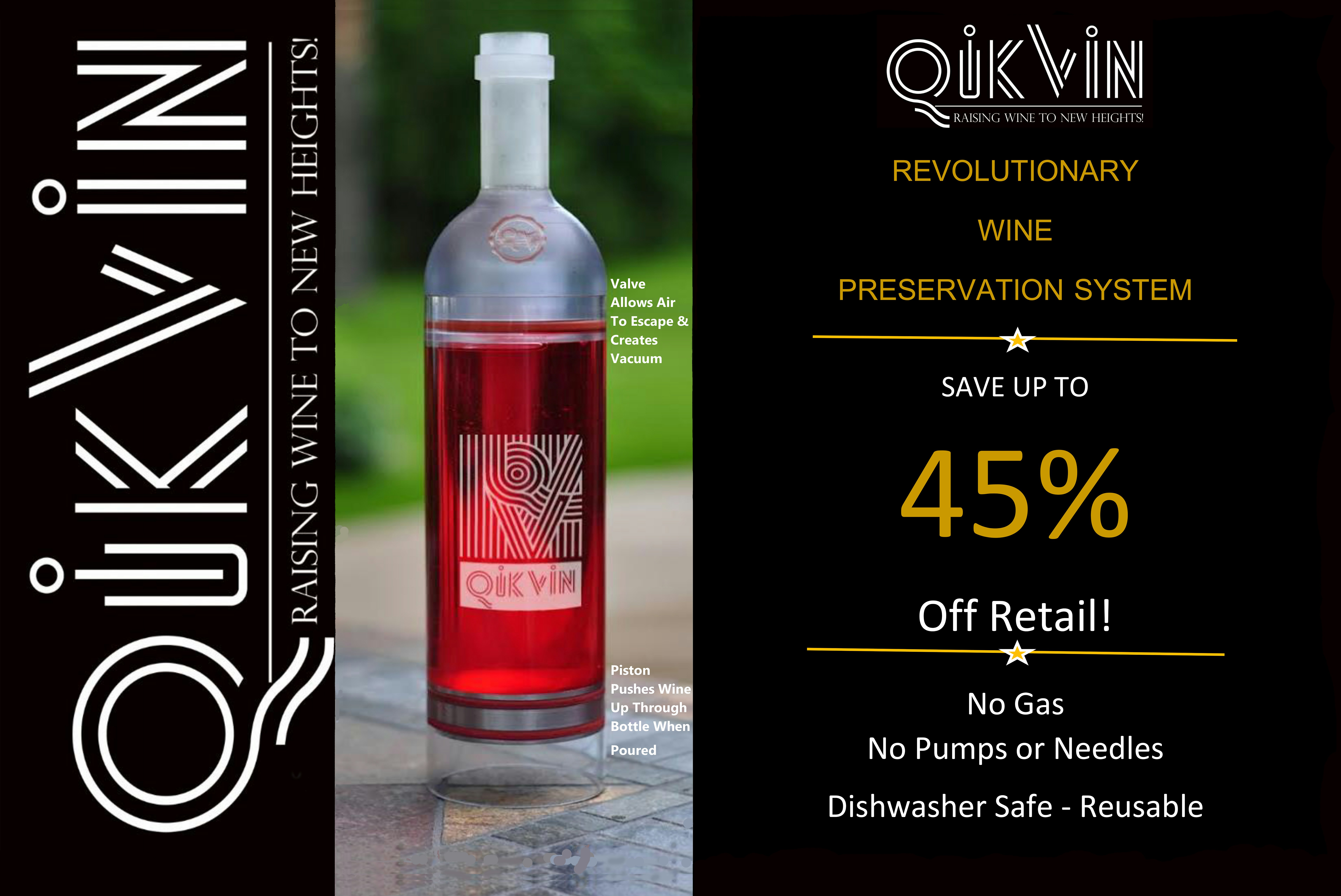 QikVin Wine Preservation System Product Information, Latest Updates
