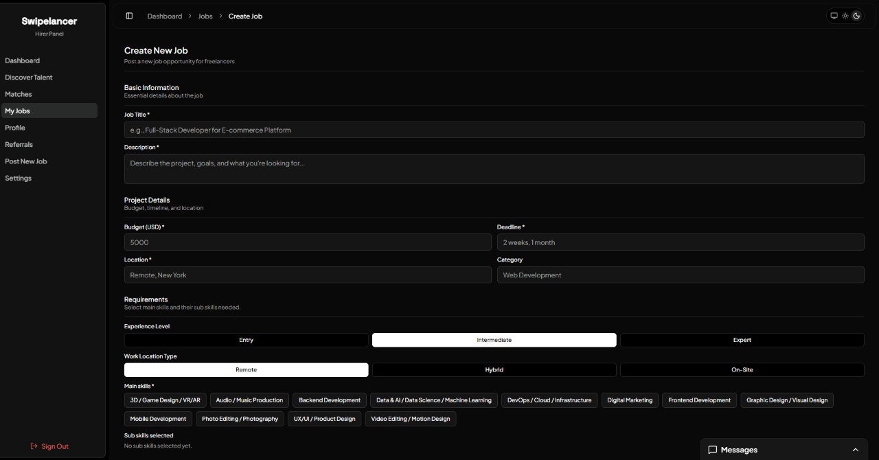 Swipelancer - Screenshot 3 showing product features and functionality