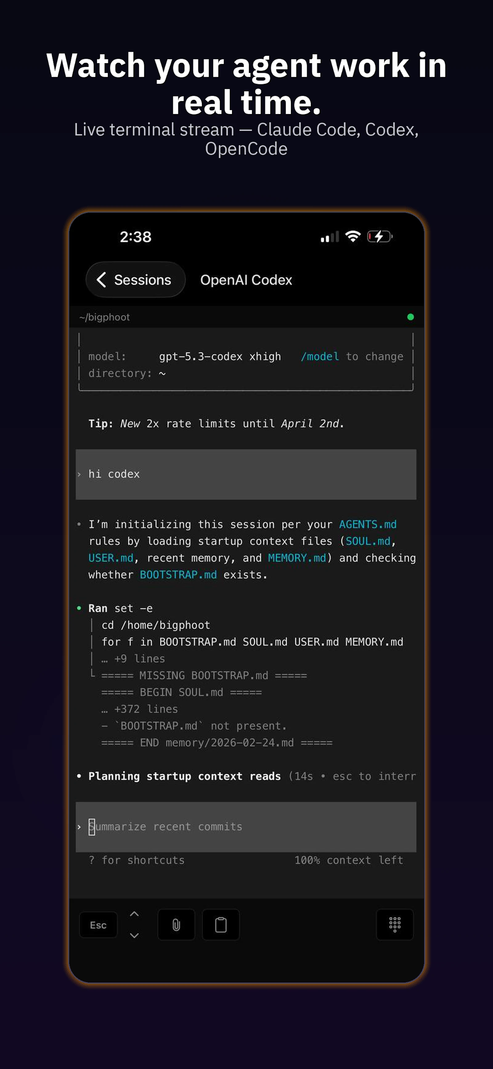 MobileCLI screenshot 2