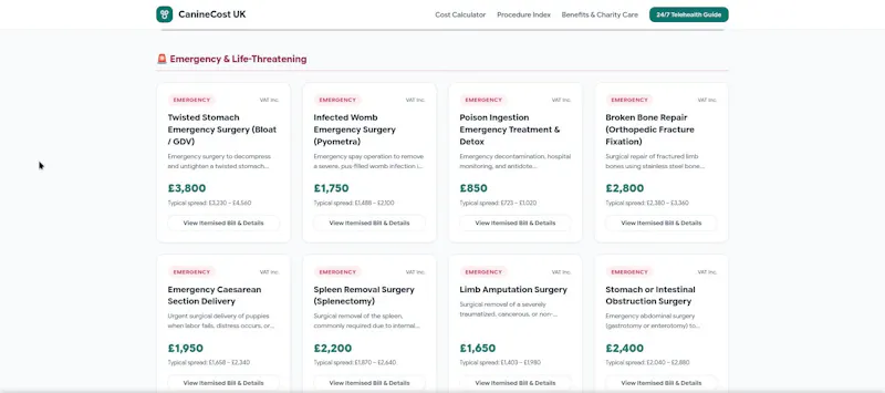CanineCost UK — Vet Surgery Cost... screenshot 3