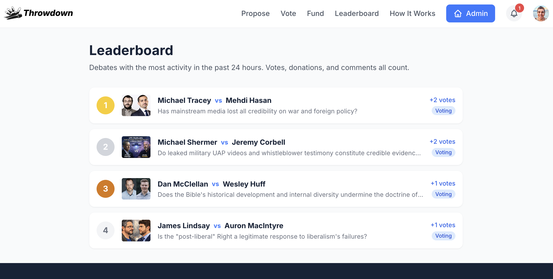 Throwdown! - Screenshot 3 showing product features and functionality