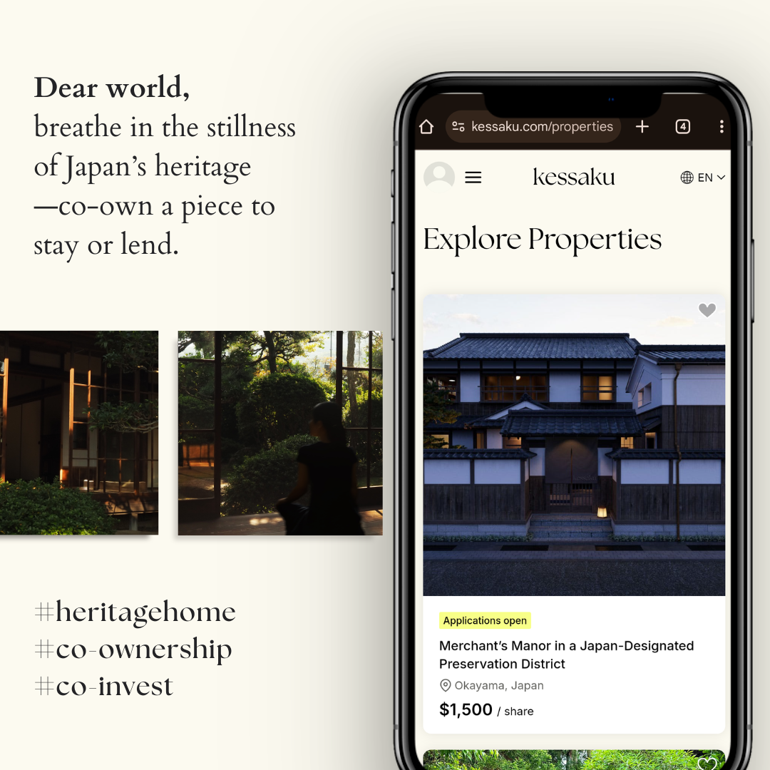 Kessaku, Co-invest in heritage home stay - Own a piece of unique architectural heritage media 1