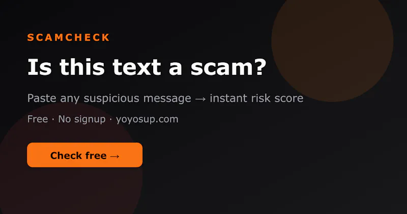 ScamCheck — Is this message a scam? screenshot 1