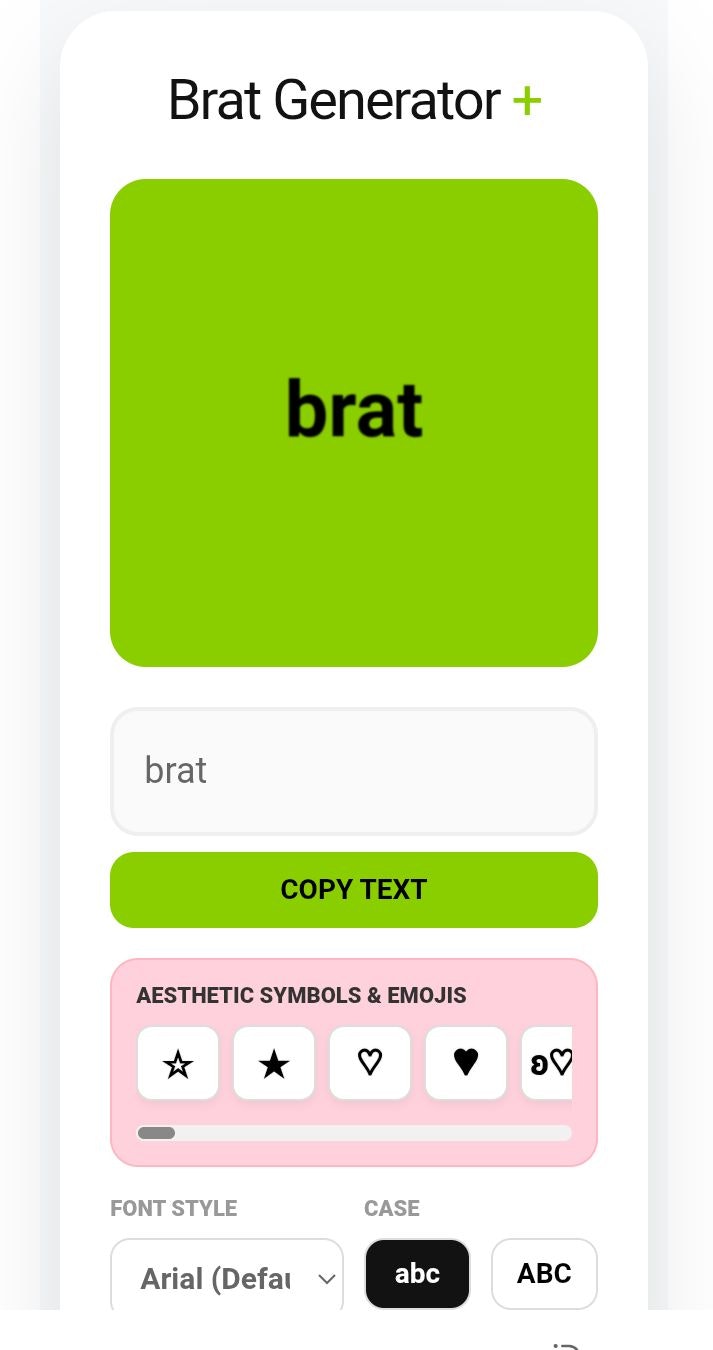 Brat Generator - Product Hunt launch logo