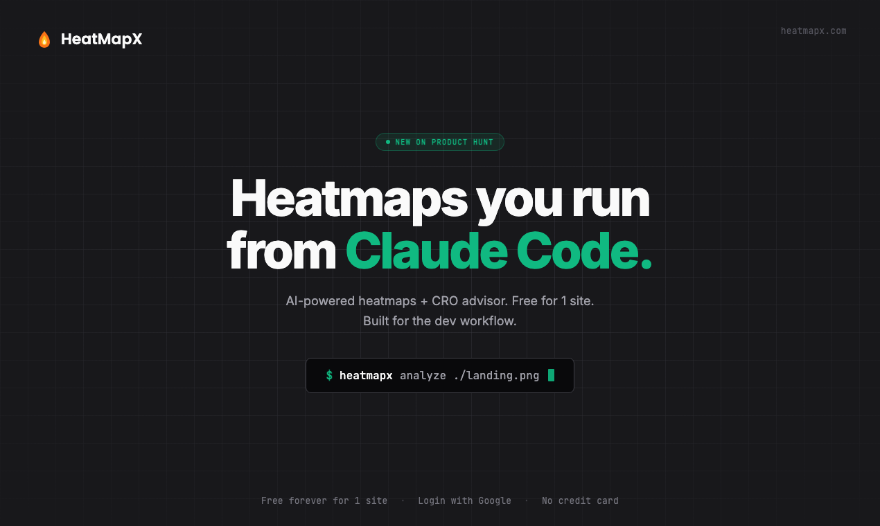HeatMapX — Heatmaps from Claude Code gallery image