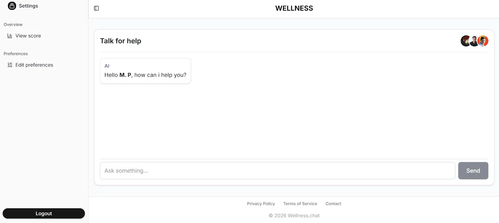 Wellness.chat screenshot 2