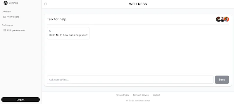 Wellness.chat screenshot 2