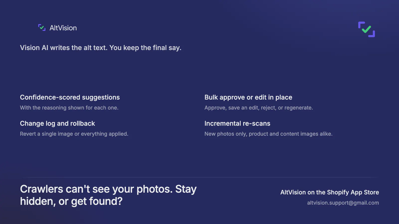 AltVision: AI SEO for Photos gallery image