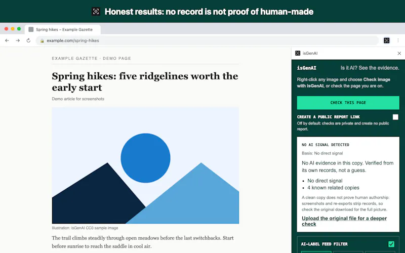isGenAI for Chrome screenshot 4