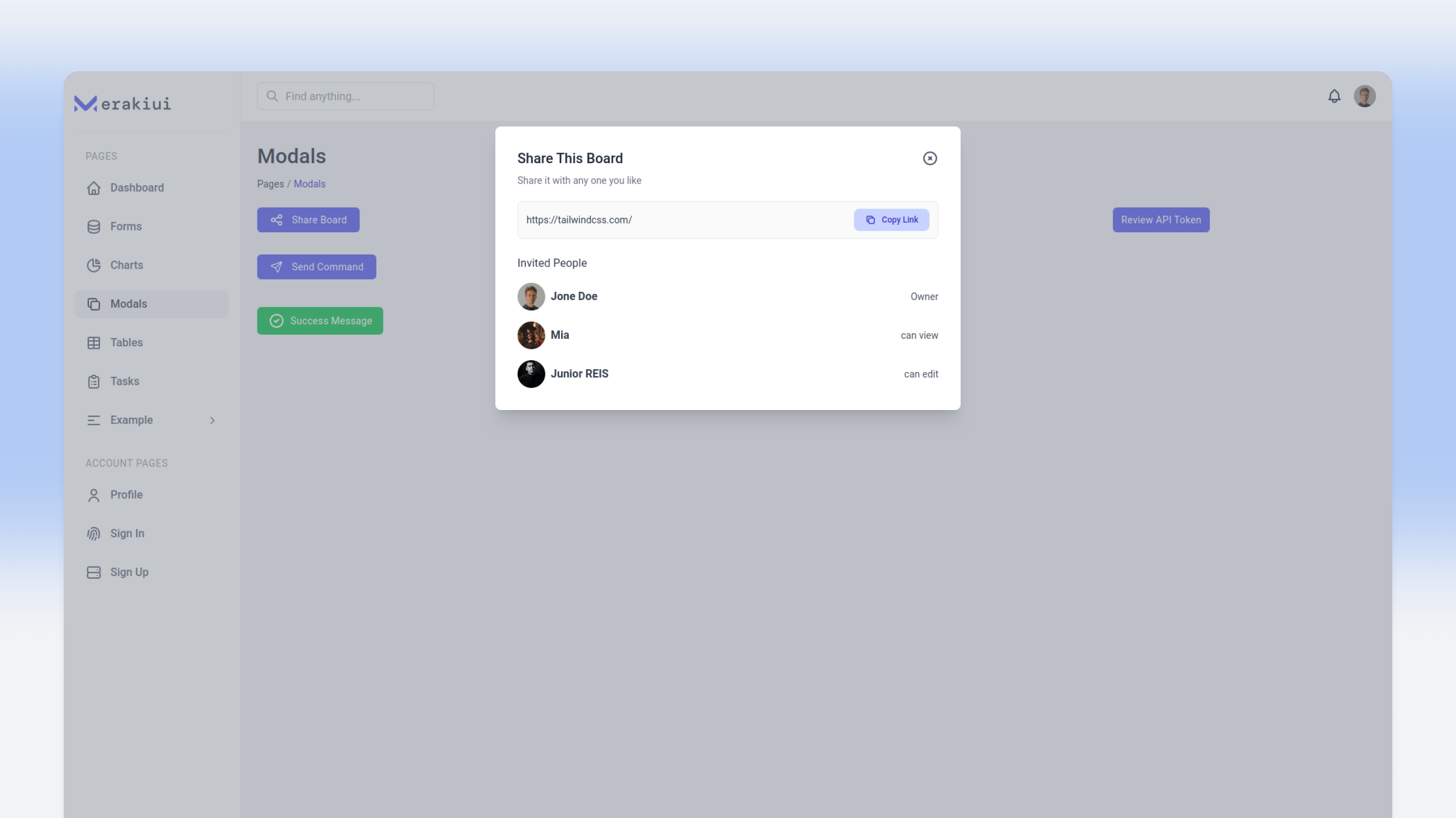 Media Dashboard Meraki UI - CSS Tailwind - Templat papan pemuka yang elegan untuk projek CMS. 7