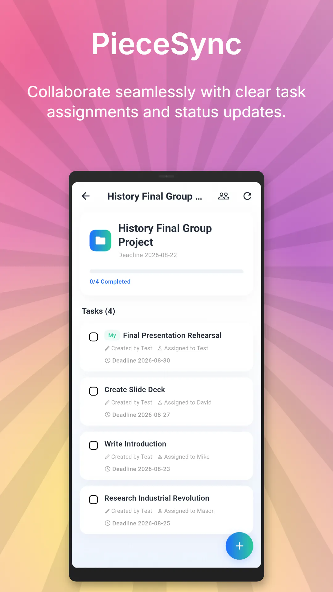 PieceSync screenshot