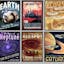Retro Futuristic Space Art Set of 9