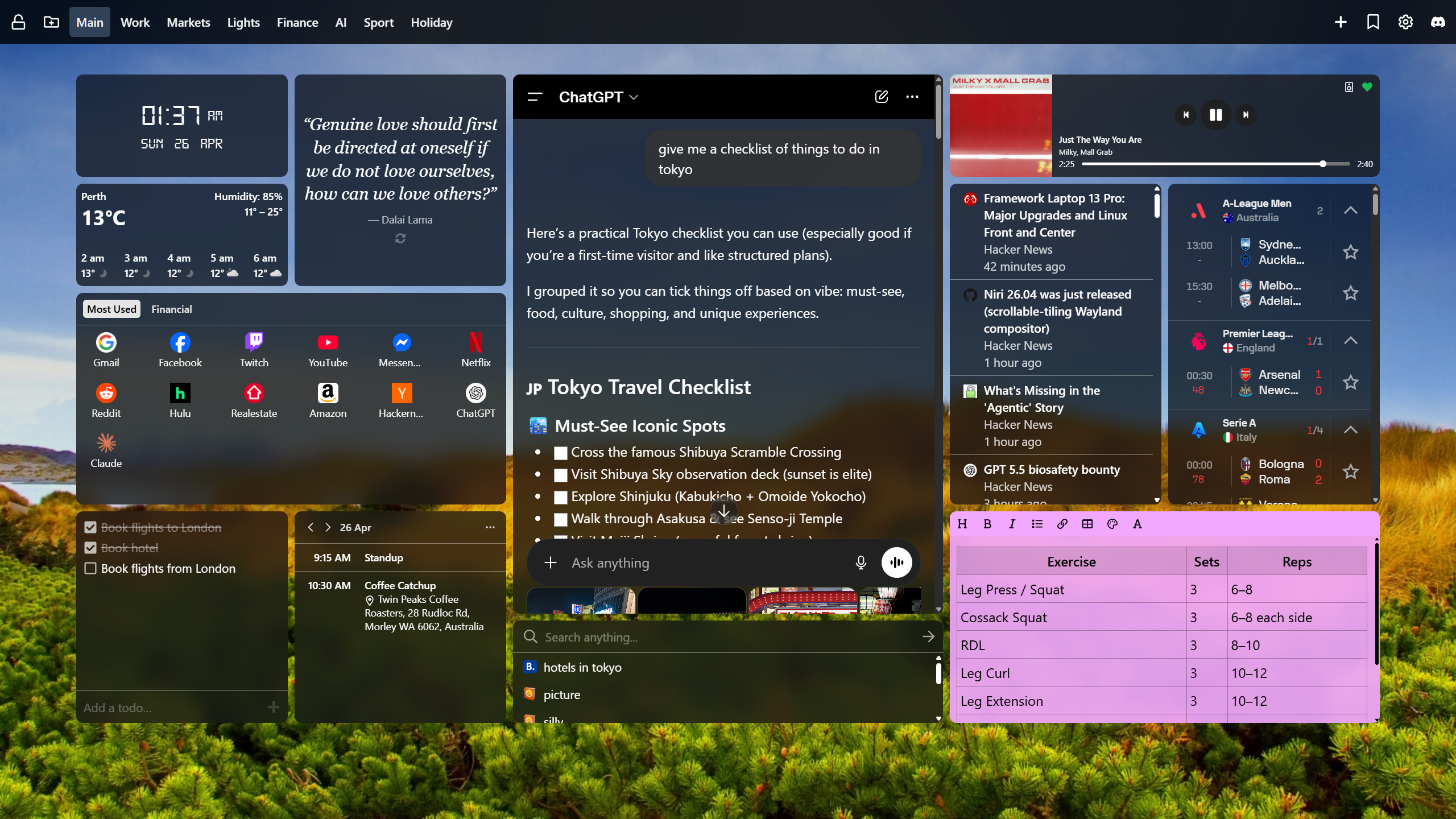 New Tab Widgets gallery image