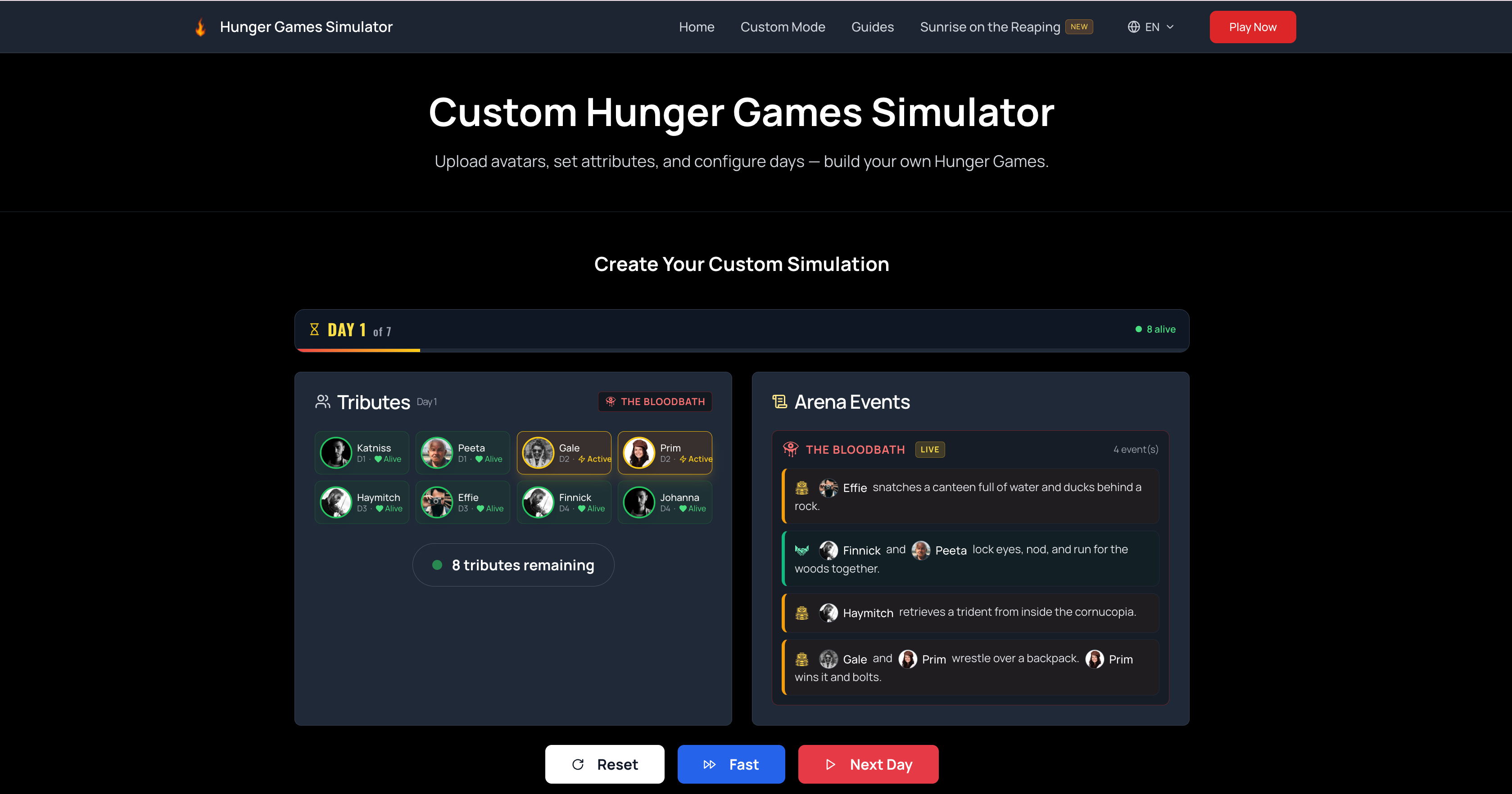 Hunger Games Simulator gallery image