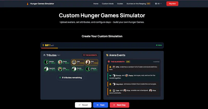 Hunger Games Simulator screenshot 3