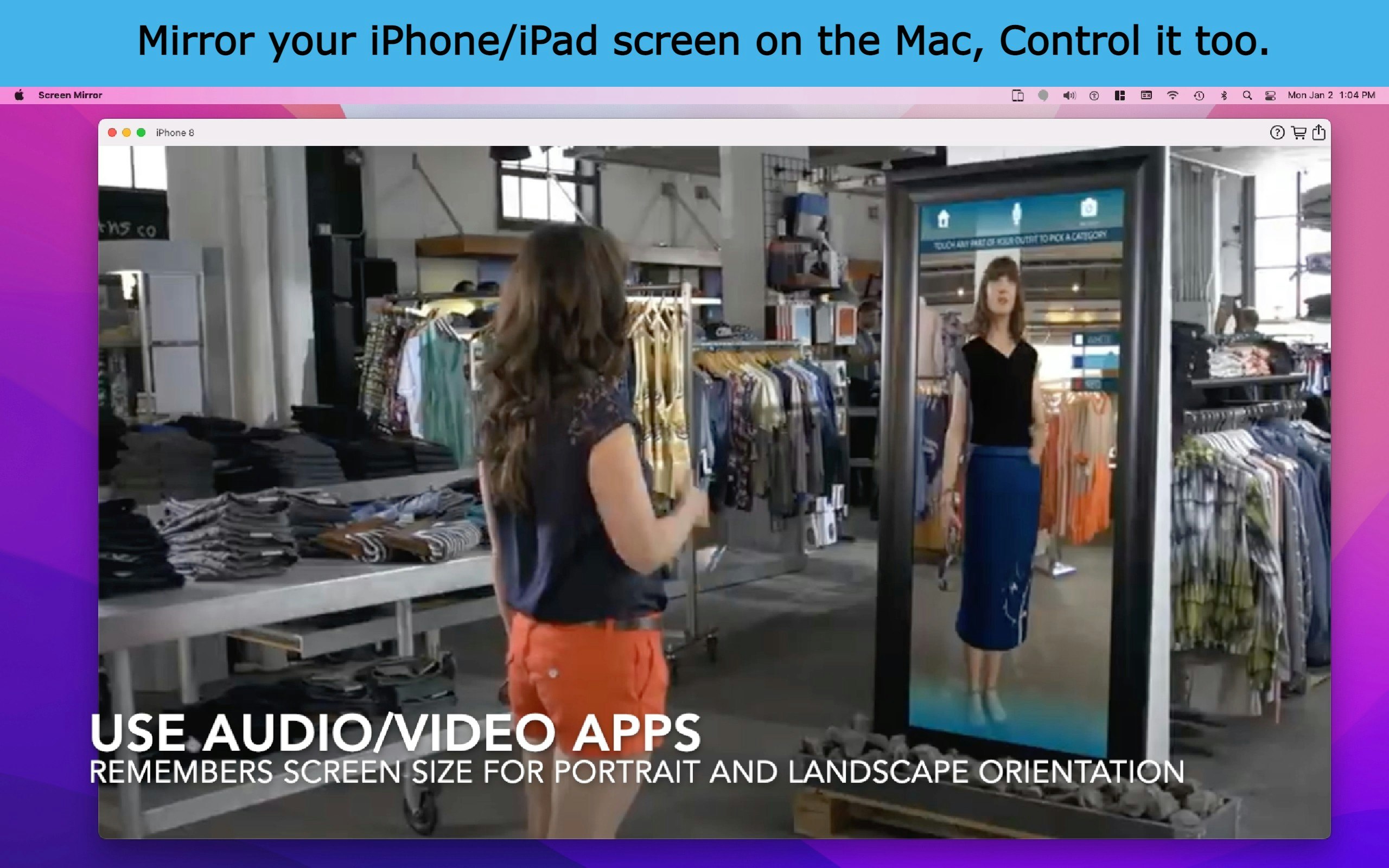 Mirador y control de pantalla - Vea y controle su iPhone/iPad en su pantalla Mac media 4
