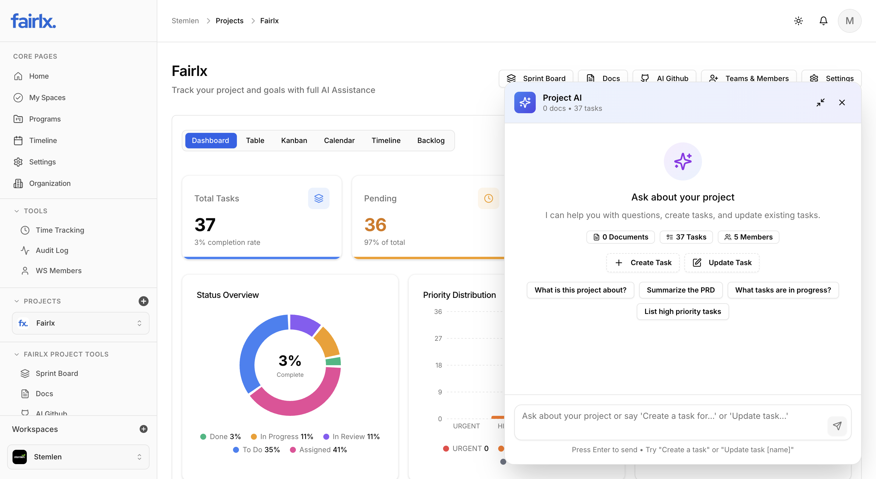 Fairlx • Open Source AI-Powered PM Tool gallery image