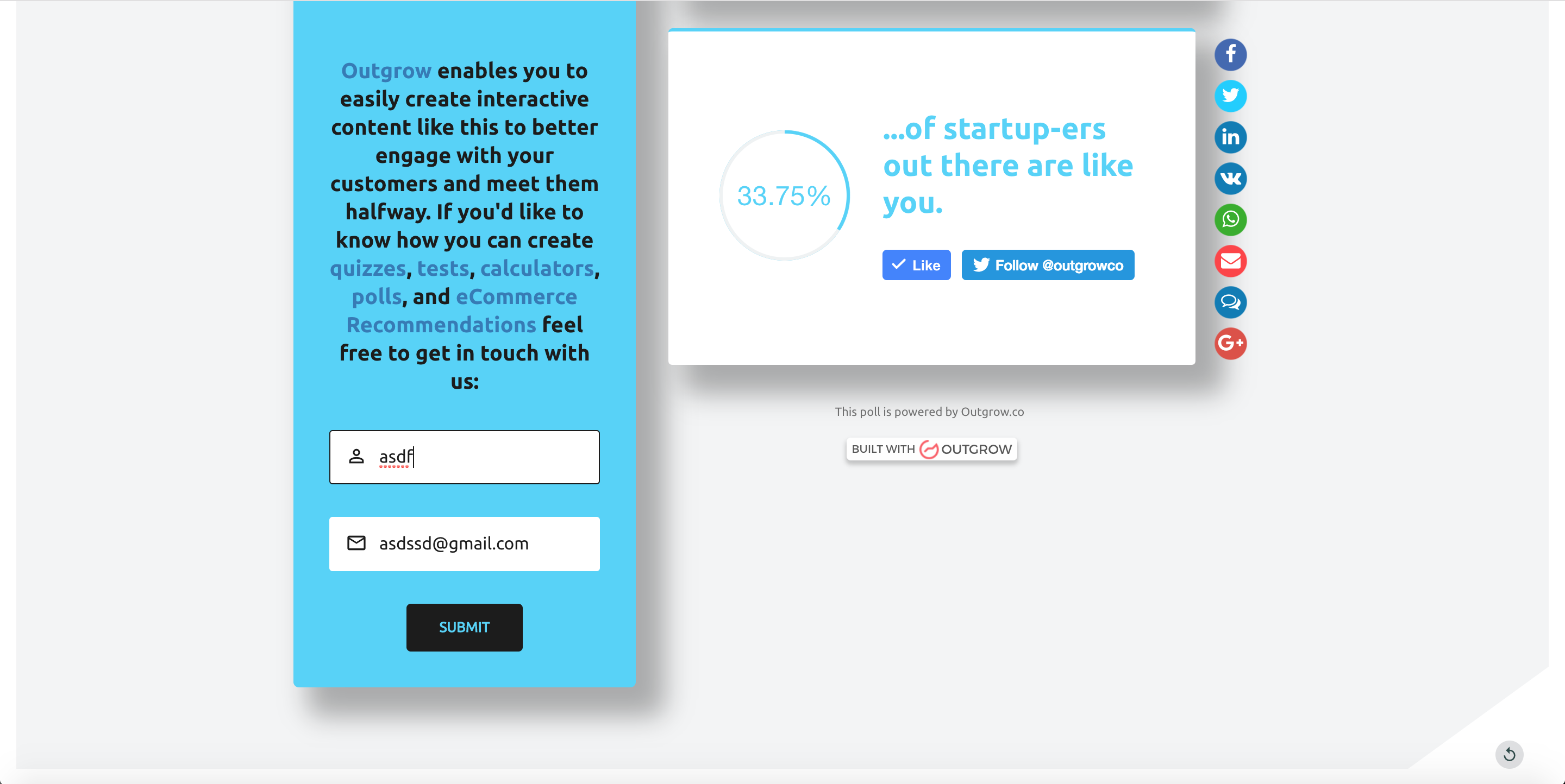 Outgrow Startups Poll gallery image