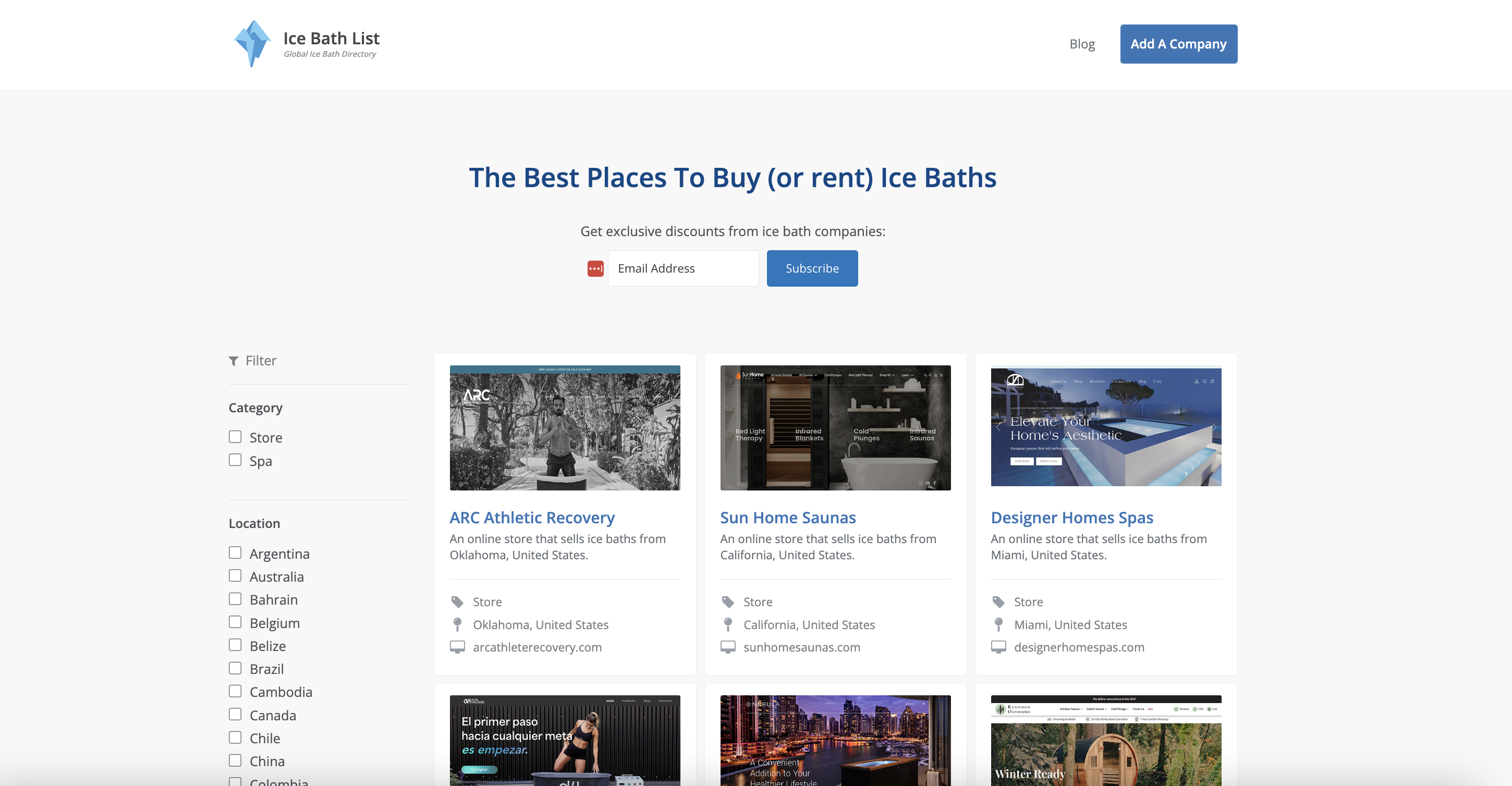 IceBathList.com - Küresel buz banyosu dizin medya 1