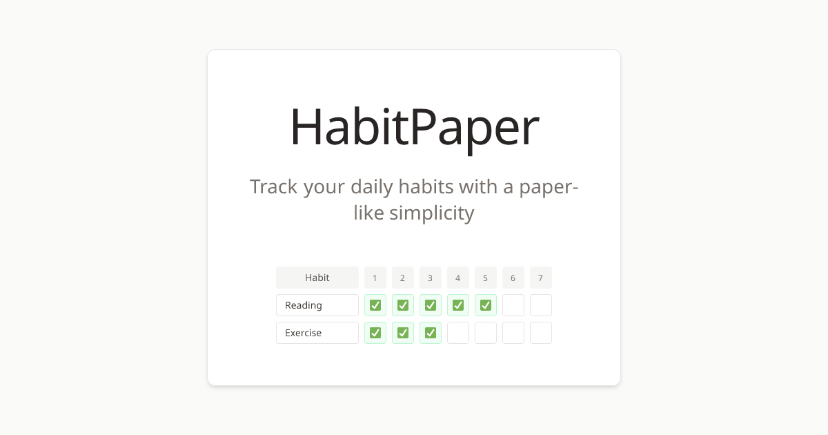 HabitPaper gallery image