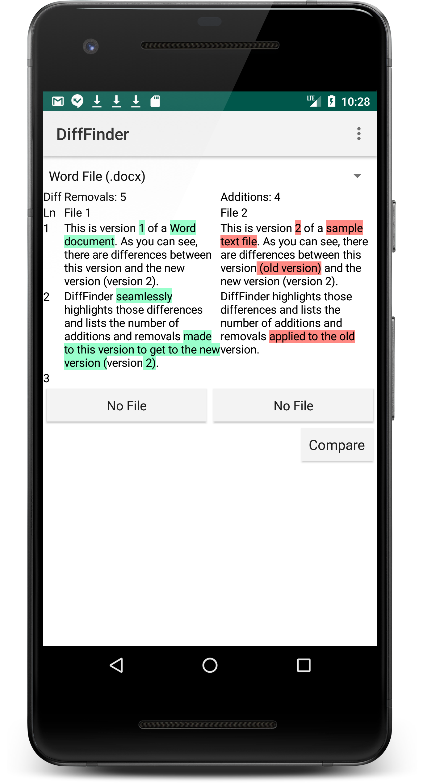 DiffFinder: Compare Files (Android) gallery image