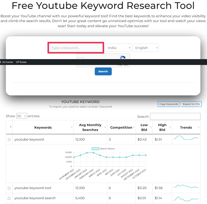 Herramienta de investigación de palabras clave de YouTube gratis - Investigación de palabras clave de YouTube, generador de etiquetas e ideas de video media 3