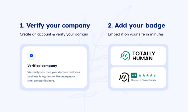 Trusted Humans - Screenshot 2 showing product features and functionality