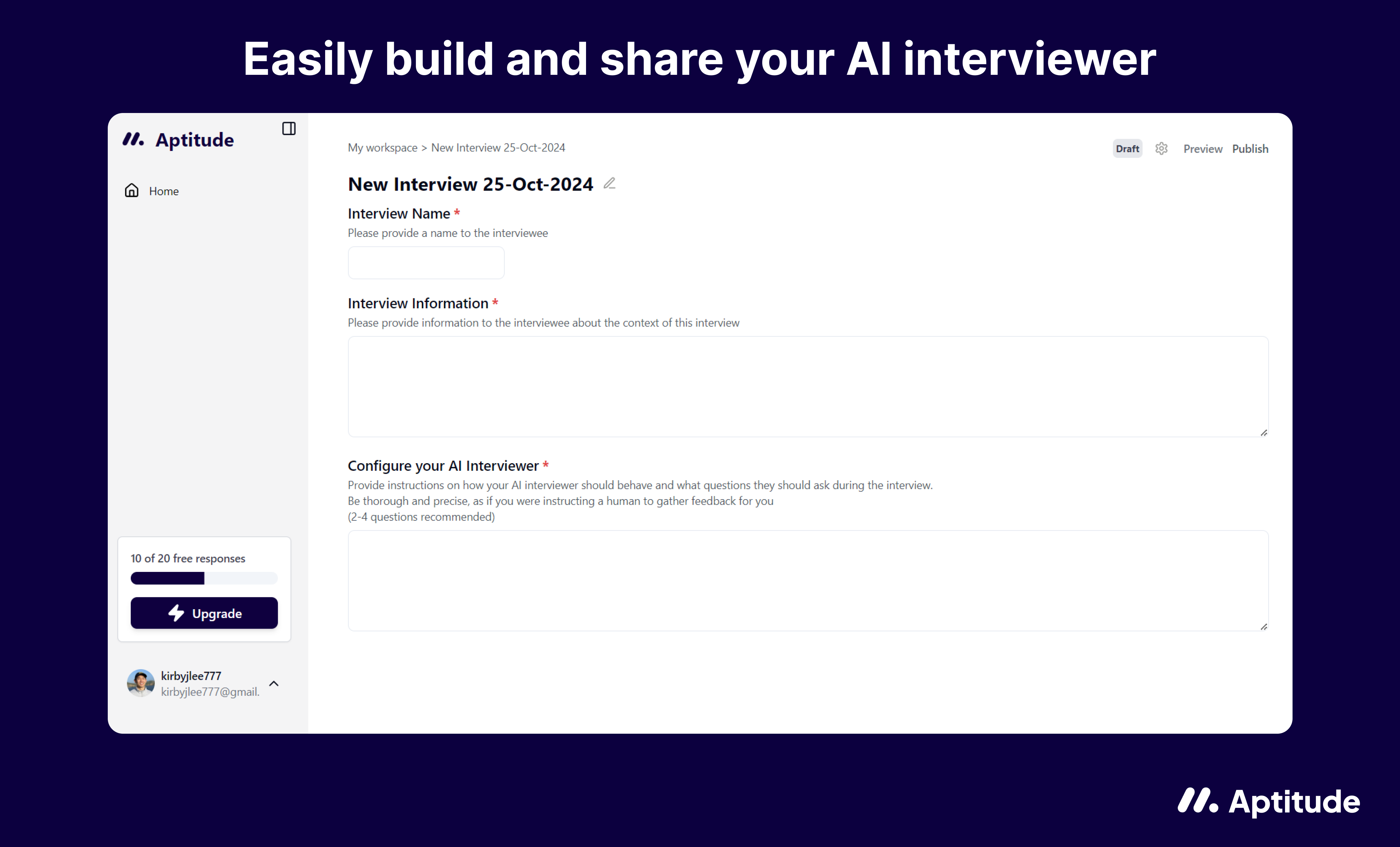 startuptile Aptitude-Customer interviews conducted and analyzed by AI