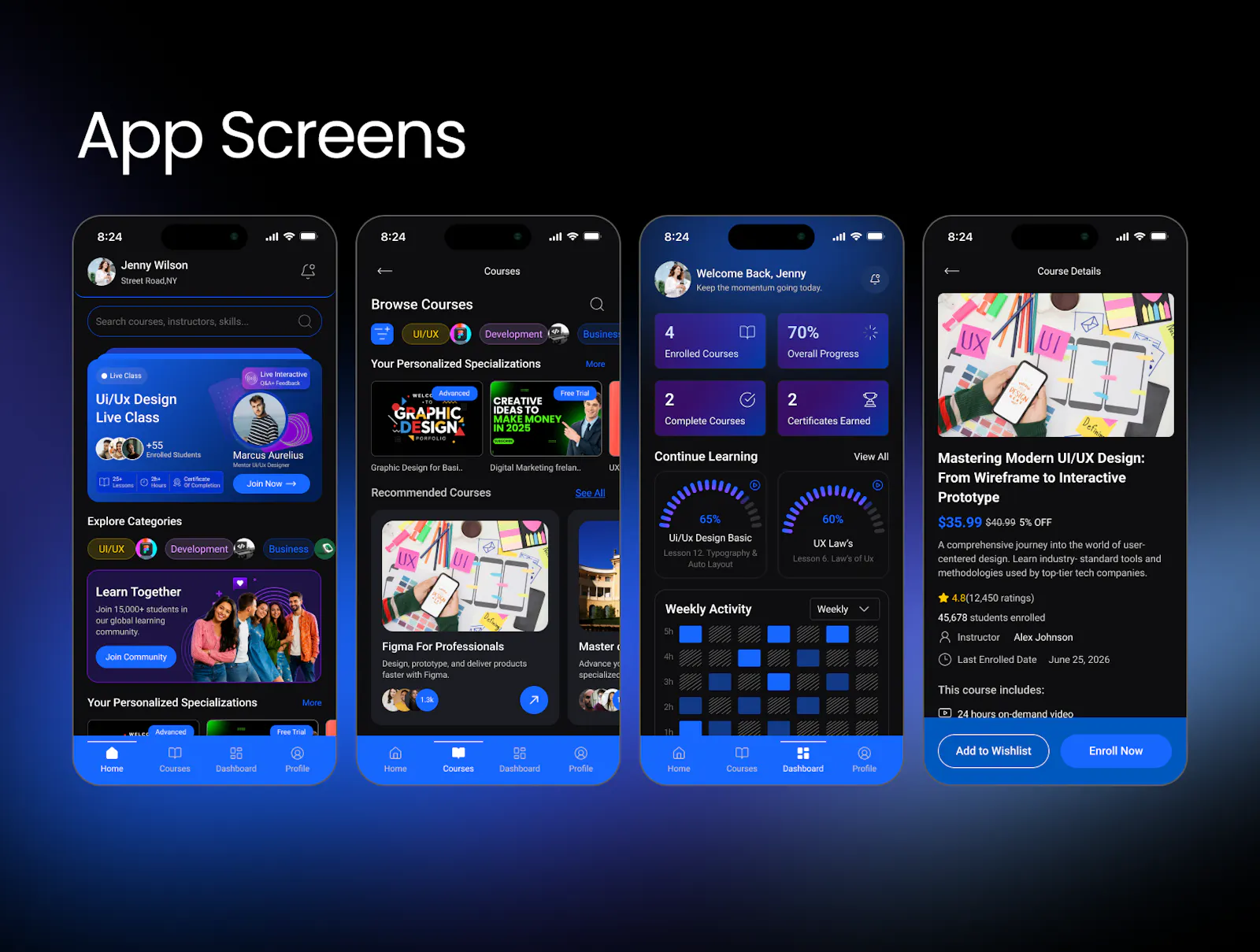 eMentor  Online Course Mobile App Figma  screenshot 3
