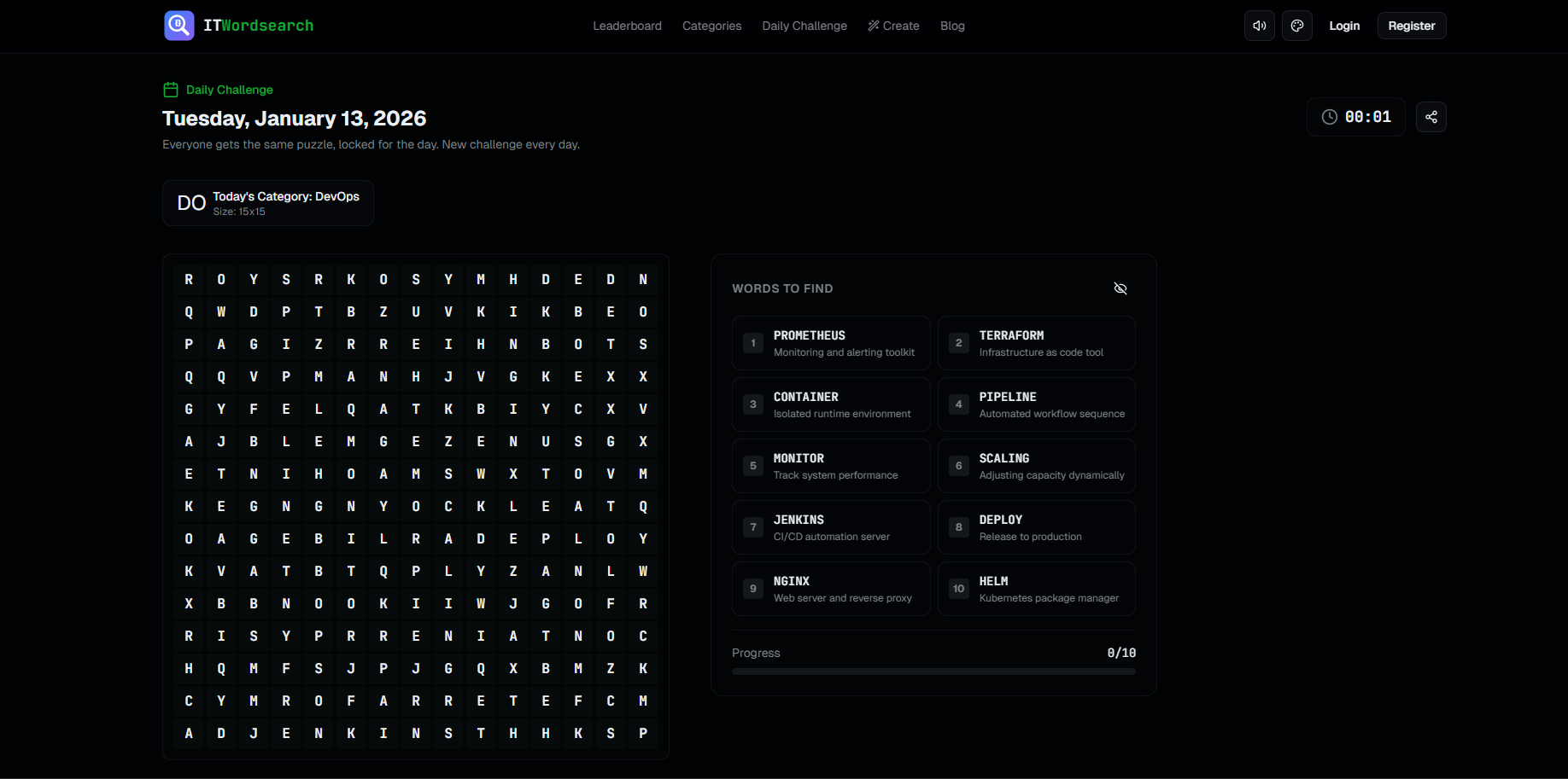 IT Wordsearch Labs - Screenshot 4 showing product features and functionality