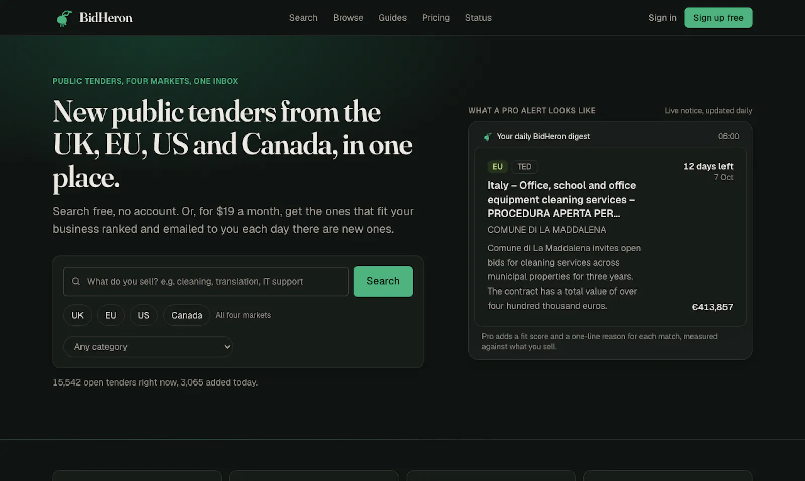 BidHeron screenshot 1