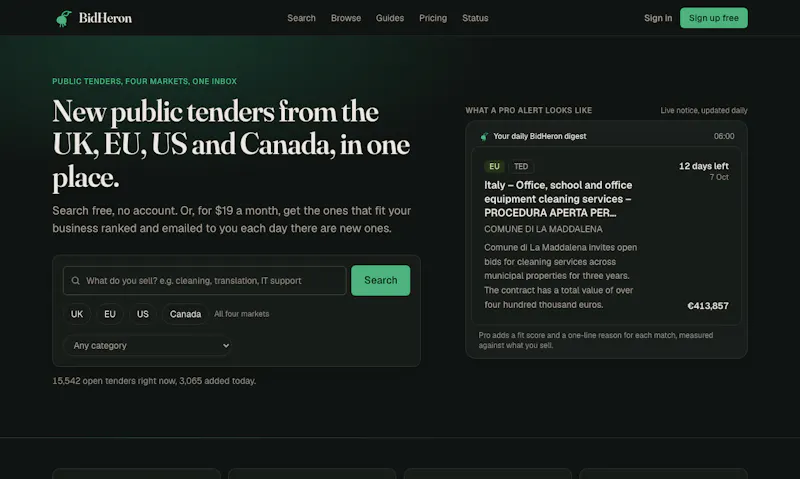 BidHeron screenshot 1