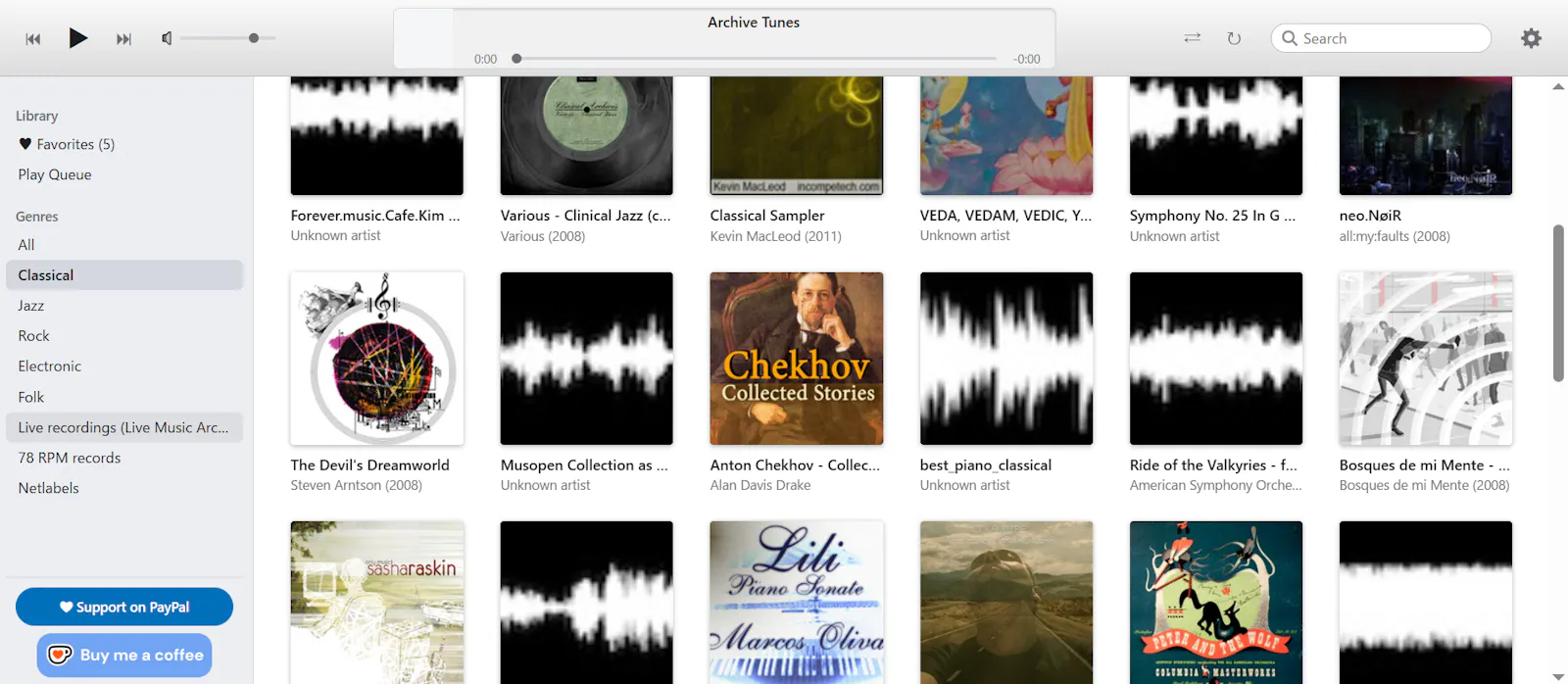 Archive Tunes screenshot 1