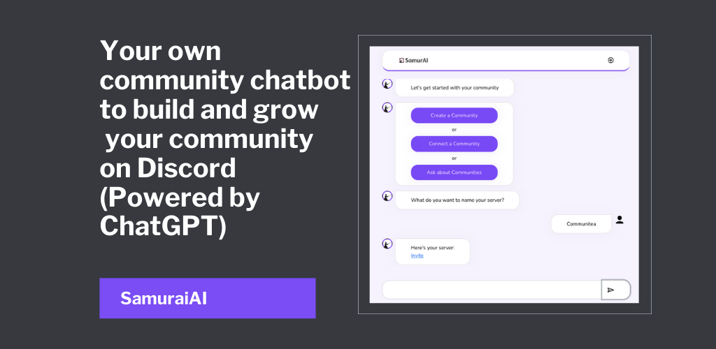 SamurAI - Automate community building on discord with ChatGPT media 3