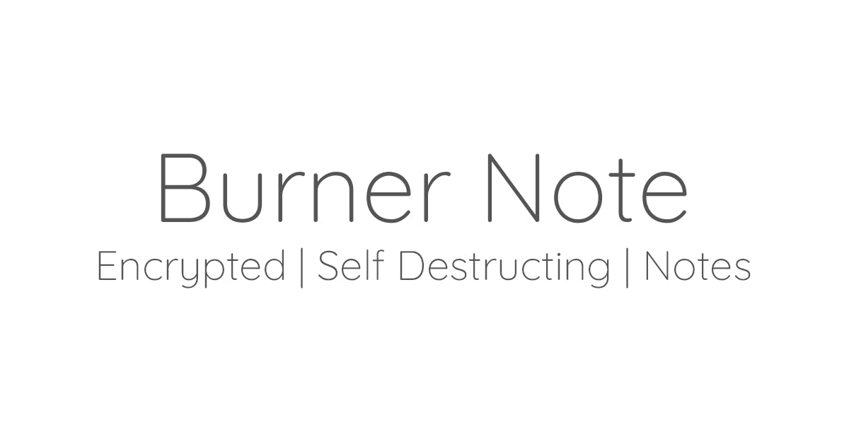 Burner Note media 1