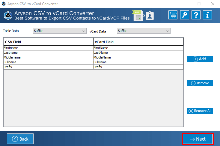 Aryson CSV เป็น VCARD Converter media 6