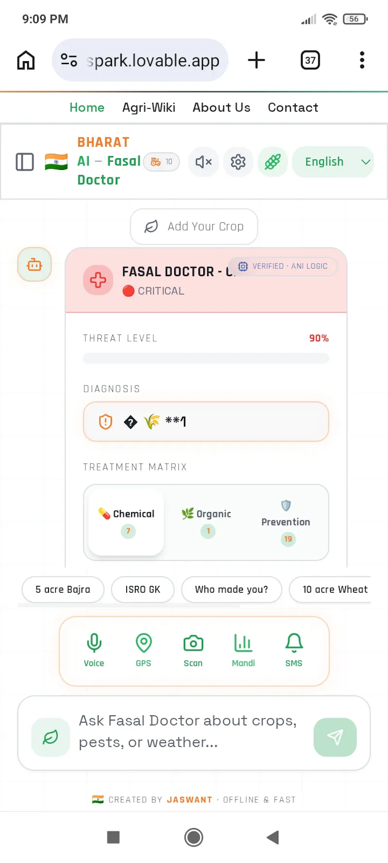 Bharat AI Fasal Doctor  screenshot 1