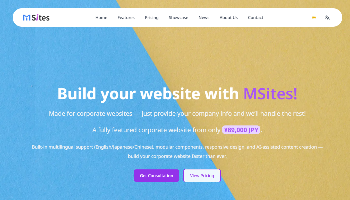Média Générateur de sites Web intelligent MSites - Créez des sites Web de haute qualité – plus intelligents, plus rapides et moins chers. 2