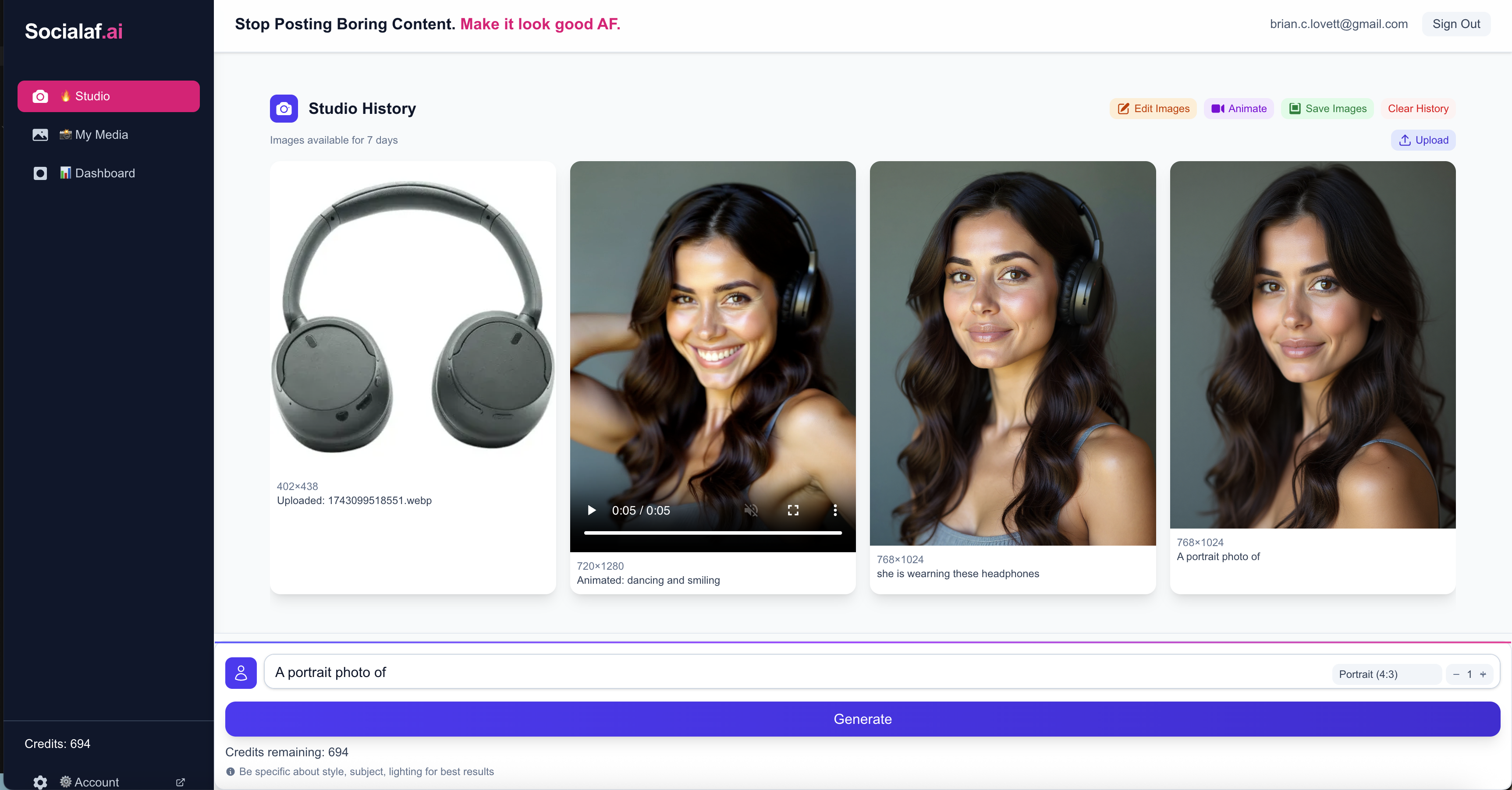 Socialaf.ai - ฝึกอบรมผู้มีอิทธิพล AI และสร้างเนื้อหาไวรัสในไม่กี่วินาที media 5