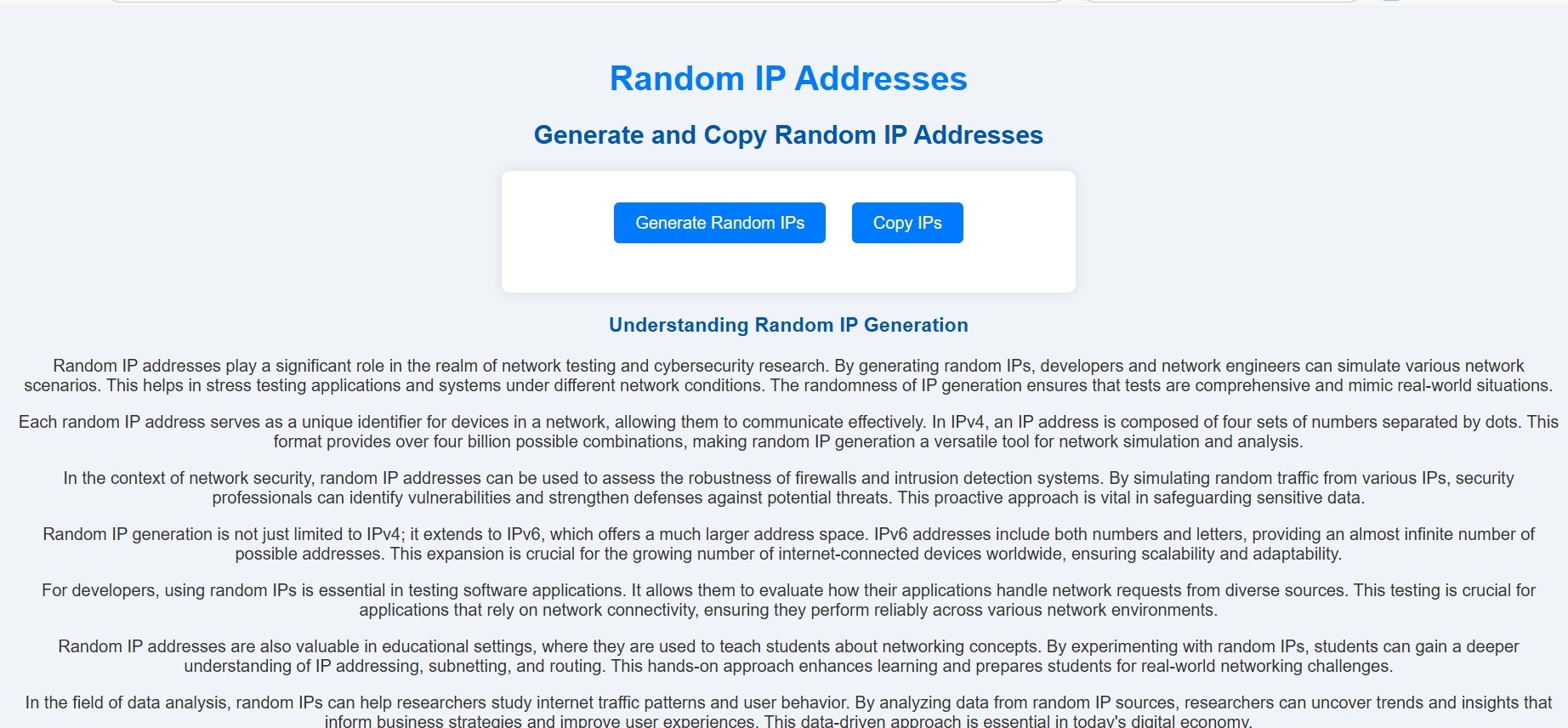 Random IP Addresses logo