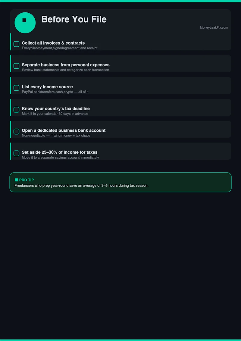 Freelance Tax Checklist 2026 screenshot 4