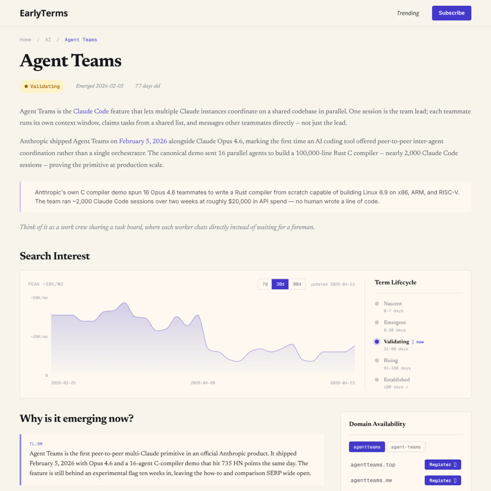 EarlyTerms screenshot 2