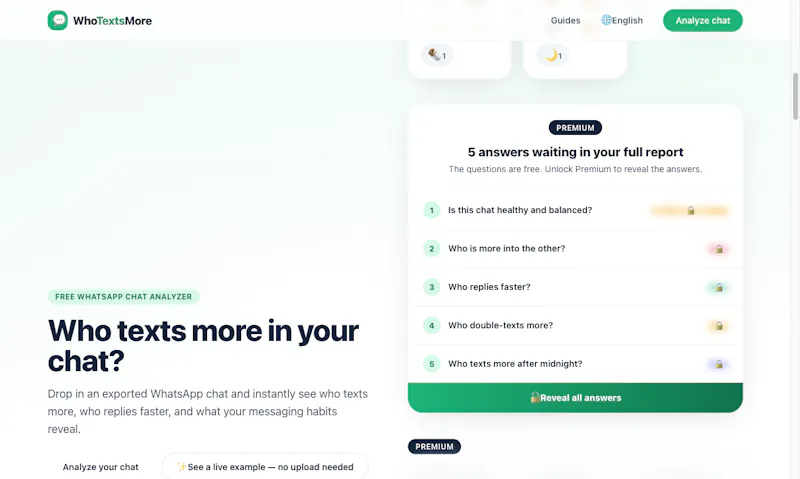 WhoTextsMore screenshot 2